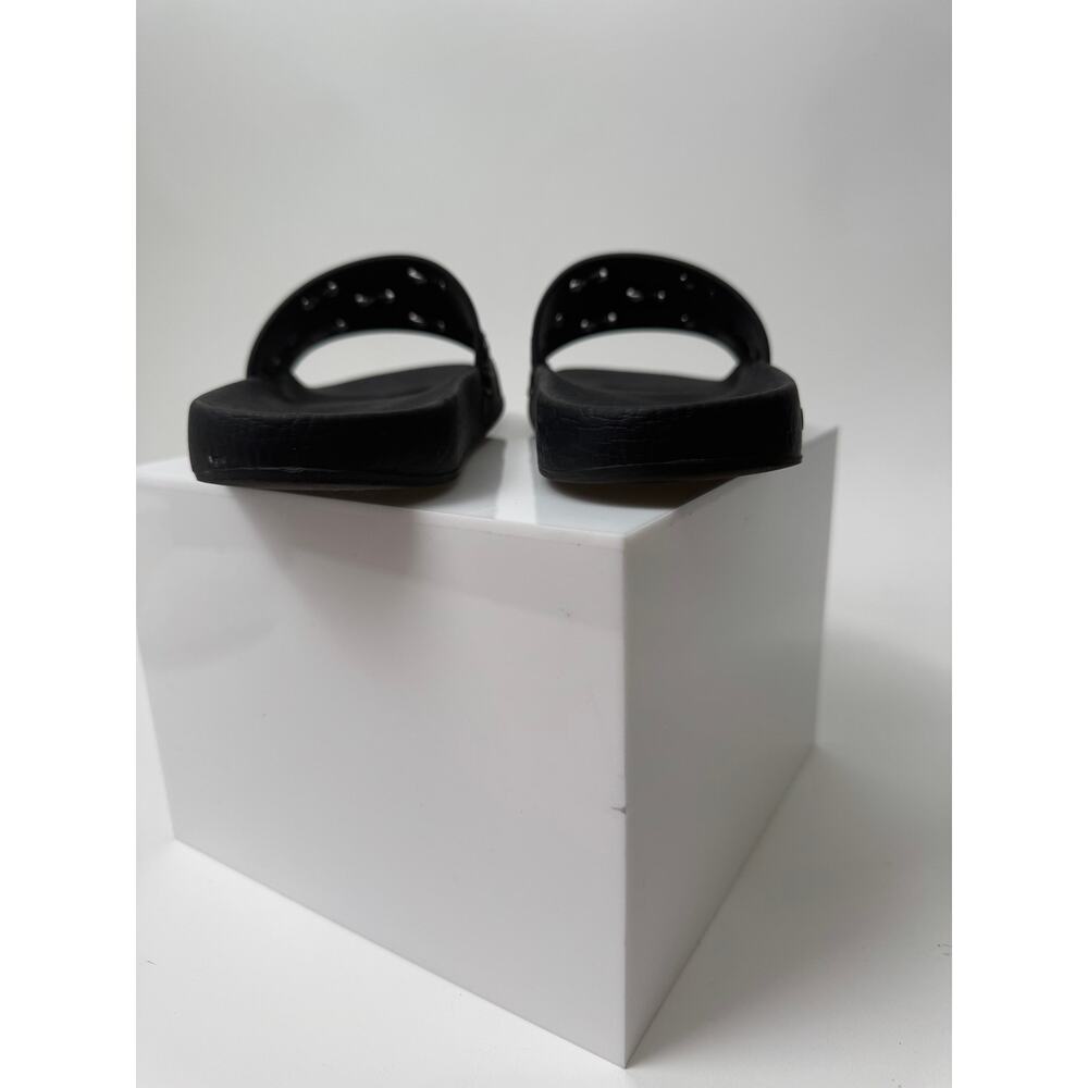 Women's Gucci Black Rubber GG Slides Size 36 - Picture 3 of 8
